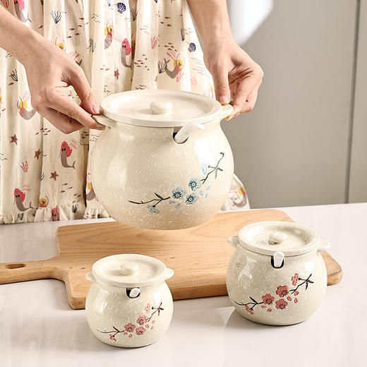 【雪花釉猪油罐】耐高温猪油罐陶瓷手绘釉下彩一件代发油泼辣子辣椒罐盐罐调味罐 商品图3