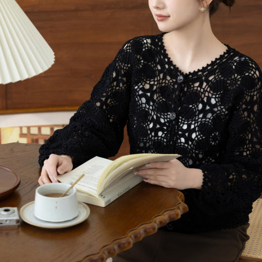 苏苏姐家相映拼花开衫手工DIY衣服钩针蕾丝线毛线团材料包 商品图3