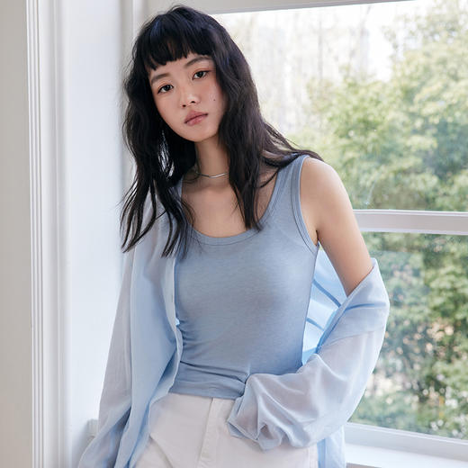 【百搭背心】2025春夏纯色莱赛尔醋酸小吊带女 天丝羊毛可外穿背心亲肤内搭打底 商品图2