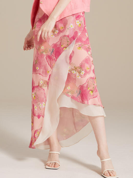 火山雏菊印花优雅连衣裙 商品图6