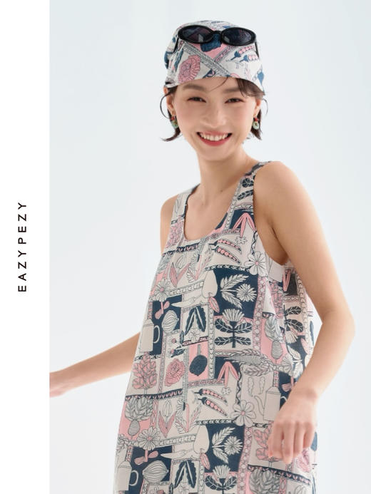 巴塞罗那的夏天丝棉印花小方巾 商品图2