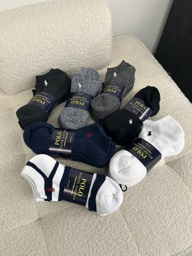 【6双装】马球短筒袜 小马刺绣标 美式休闲日单毛巾底 特惠 PT-1186