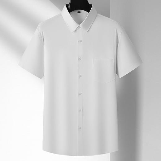 【超大码】【100%棉】大依优型大码短袖衬衫夏季新款商务休闲男加大码白色肥佬宽松棉半袖衬衣胖子300斤 商品图2