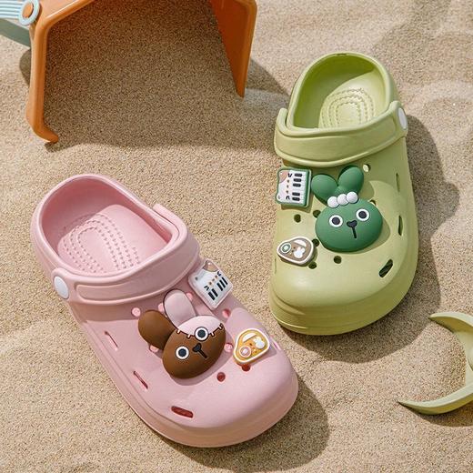 儿童洞洞鞋可爱卡通小兔子男女童轻便防滑包头沙滩两穿凉拖鞋【WG25333】 商品图1