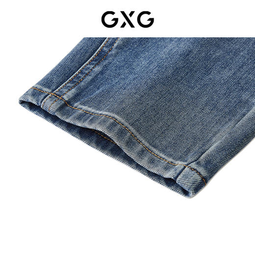 GXG男装 冬季热卖柔软舒适保暖经典直筒牛仔裤男长裤 商品图4