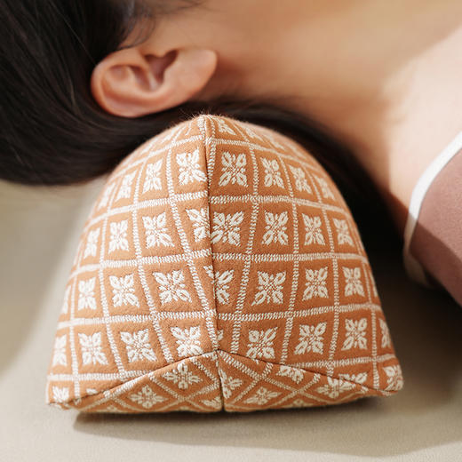 菱形雏菊系列三角颈椎枕天然荞麦壳菊花护颈枕睡觉支撑专用枕头成人 商品图4