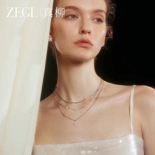 ZEGL设计师微光系列星星耳钉女轻奢高级流苏耳环新款爆款耳坠耳饰 商品图2