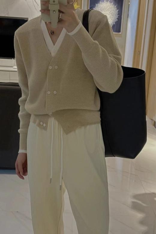 ESTELLICA 卡其杏色拼接针织上衣 17781 商品图1