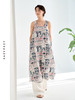 巴塞罗那的夏天丝棉印花双层连衣裙 商品缩略图3