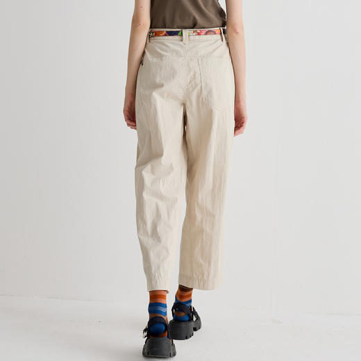 谜底休闲裤女2025夏季新品通勤立体撞钉宽松直筒九分裤252MK0531 商品图2