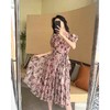 顺丰包邮洛诗琳64048夏季新款气质印花收腰大摆真丝连衣裙0099 商品缩略图0