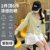 【夏季女防晒衣】防紫外线UPF50+ 户外防晒服女士披肩 黑胶脱帽皮肤衣  商品缩略图2