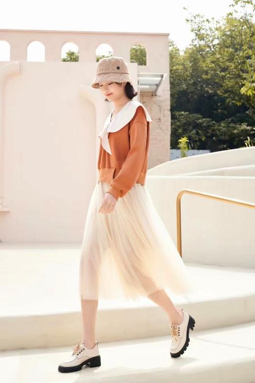 Stay2Weeks 设计款荷叶领撞色卫衣上衣 17804 商品图4