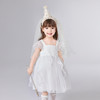 笛莎Deesha 童装女童连衣裙2025夏新款女童优雅公主绣花飞袖装饰网纱礼服裙 商品缩略图0