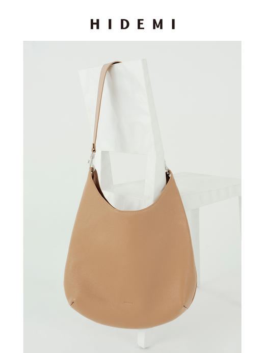 HIDEMI 都市马蹄包系列进口豹纹牛毛进口牛皮宽/窄肩带多种背法大包 豹纹牛毛/卡其色 商品图8