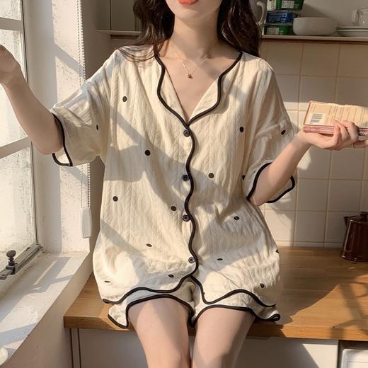 【内置杯垫不尴尬】自带胸垫睡衣女短袖短裤夏季免穿文胸少女可爱夏款卡通开衫家居服。ry 商品图10