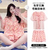 【内置杯垫不尴尬】自带胸垫睡衣女短袖短裤夏季免穿文胸少女可爱夏款卡通开衫家居服。ry 商品缩略图5