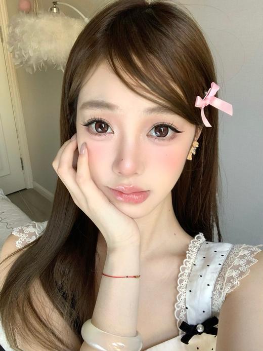 lvycon半年抛 初恋感 粉巧/水光炸弹 棕 14.5mm 含硅水凝胶 商品图2