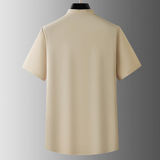 【棉质】【中国风】【DDP】大依优型大码立领短袖衬衫绣花树叶半袖衬衣男加肥大码休闲上衣肥佬宽松中国风棉 商品图3