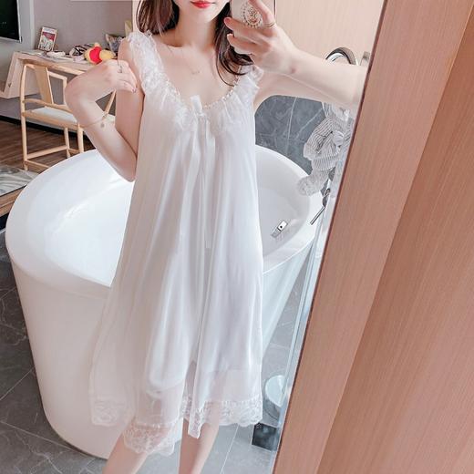 【自带胸垫！可拆卸设计】吊带睡裙女夏季薄款性感公主宫廷风带胸垫大码孕妇宽松冰丝睡衣家居服女。ry 商品图2
