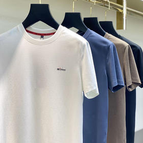 春夏新款圆领休闲纯色字母薄款顺滑薄款短袖男T恤    YH-Y-Y25178*