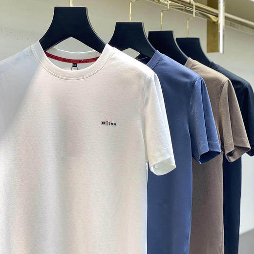 春夏新款圆领休闲纯色字母薄款顺滑薄款短袖男T恤    YH-Y-Y25178* 商品图0