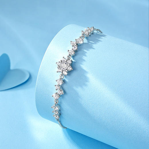 【爆闪】卡蒂罗/KADER 璀璨繁花手链 雪绒花 浪漫雪花轻奢闪钻六芒星原创造型设计拼接链 梦幻闪耀精致甜美 商品图3