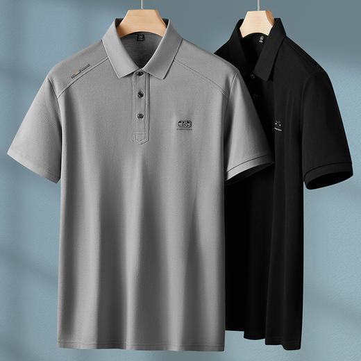 【DPF】大依优型大码短袖T恤男士棉质体恤夏季薄款翻领上衣服宽松休闲半袖胖子 商品图1