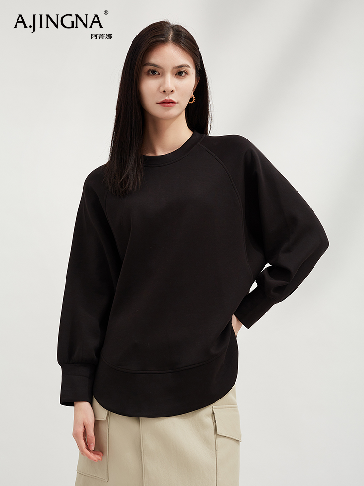 【松弛调性】阿菁娜实力穿搭C位自带显瘦卫衣F30C302017