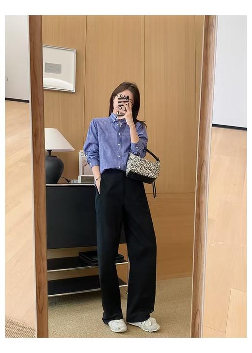 定制定染工厂直销腰带款直筒棉工装直筒裤 商品图9