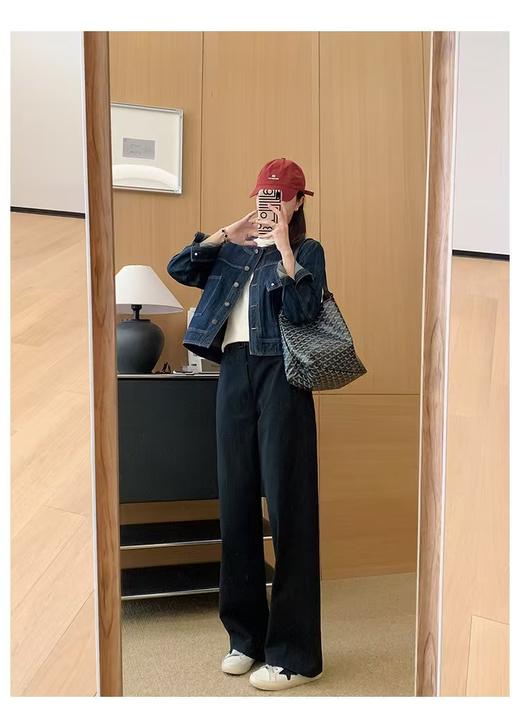 定制定染工厂直销腰带款直筒棉工装直筒裤 商品图11