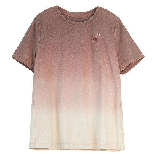 牧衣游原创 手工刺绣吊染棉质T恤夏季新品设计感文艺短袖 云泥边 商品图4