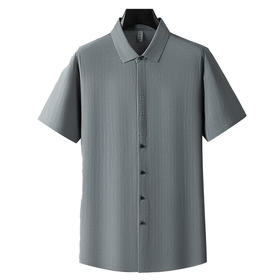 【DDP】大依优型大码休闲短袖衬衫男大码夏季薄款褂子胖子宽松加大号棉质半袖