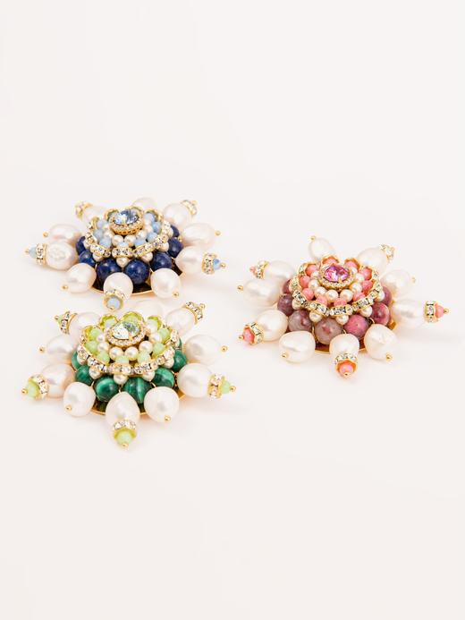 Chabaux GARDEN OF MORVI系列胸针 - 蓝色/绿色/粉色/黑白 商品图3