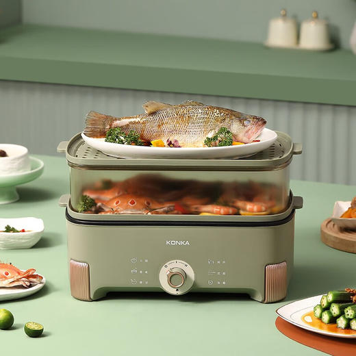 康佳（KONKA）电蒸锅大容量多功能锅家用多层早餐蒸蛋蒸包子蒸锅_KDZL-3012-M 商品图7