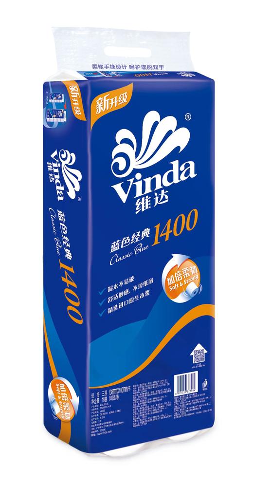 维达蓝色经典1400空芯卫卷10卷装（1400g） 商品图0