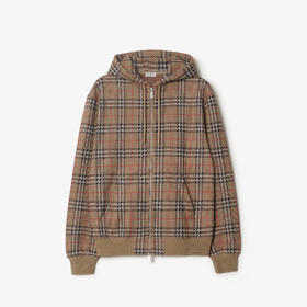 BURBERRY 巴宝莉 男士格纹棉混纺拉链连帽外套 格子 8102881 C2044