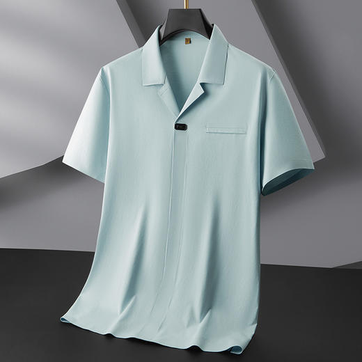 【封口款】【DDP】大依优型大码棉质短袖衬衫POLO衫潮流古巴领半袖衬衫男大码时尚上衣胖子休闲套头夏装 商品图6