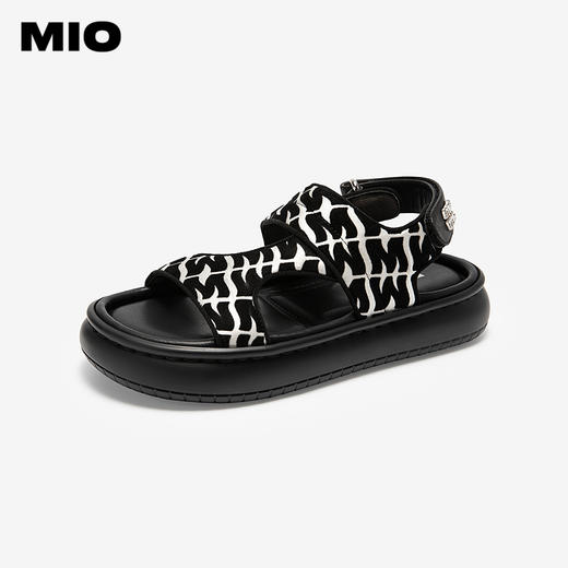 MIO米奥勃肯凉鞋女M字平底厚底沙滩度假外穿一脚蹬M253131422 商品图0