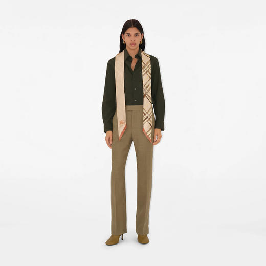 BURBERRY 巴宝莉 女士马术骑士细款双面格纹真丝围巾 格子 8102101 C1789 商品图2