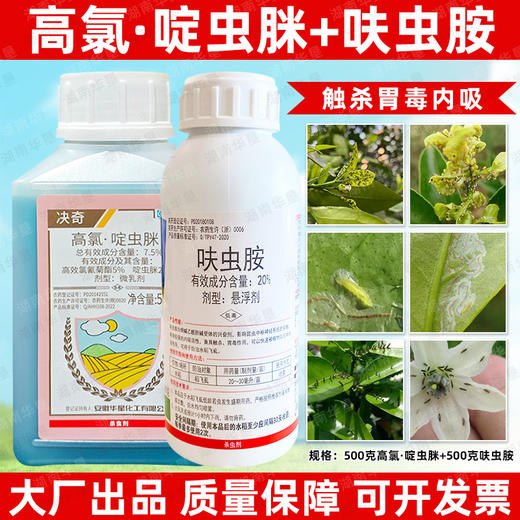 高氯啶虫脒呋虫胺套餐杀虫剂大田小麦果树柑橘蚜虫专用农用杀虫剂 商品图1