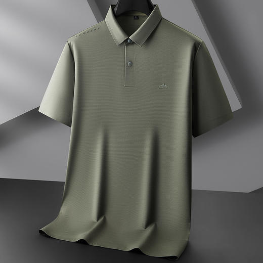 【冰丝】【DPF】大依优型大码短袖POLO衫冰丝凉感弹力半袖体恤男士大码夏装胖子运动休闲上衣T恤 商品图0