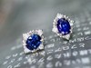 1.1ct刻面蓝宝石耳钉 商品缩略图2