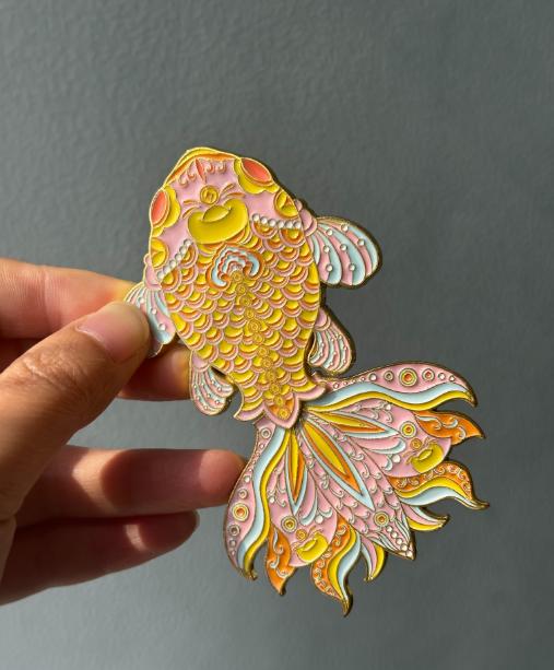 糗糗庄园-年年有鱼金属冰箱贴 商品图2