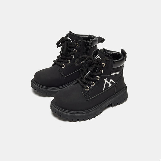 【ZY马骑顿】儿童靴秋冬男童舒适耐磨皮靴户外休闲马丁靴 商品图1