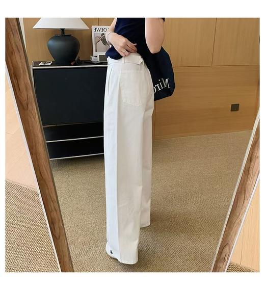 定制定染工厂直销腰带款直筒棉工装直筒裤 商品图7