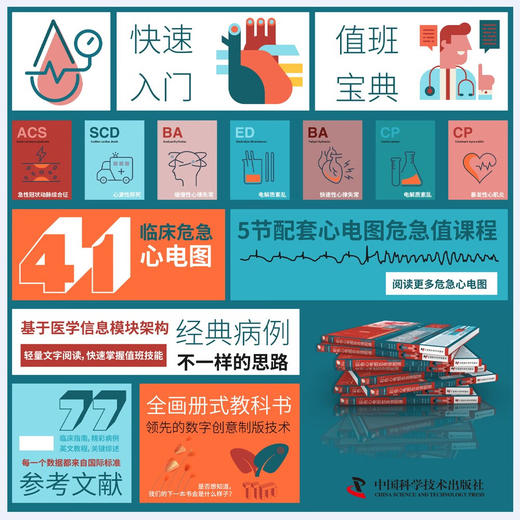 彩色心电图危急值图谱：可视化心电图画册 商品图1