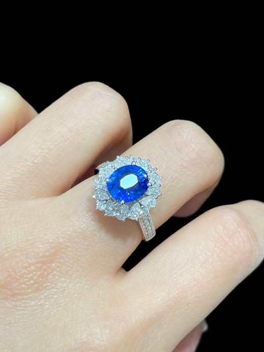 3.05ct刻面蓝宝石戒指 商品图0