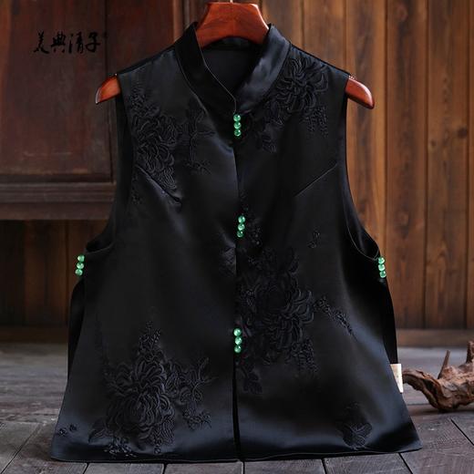 秋装新品新中式立领坎肩无袖重工精致刺绣背心马甲 商品图2