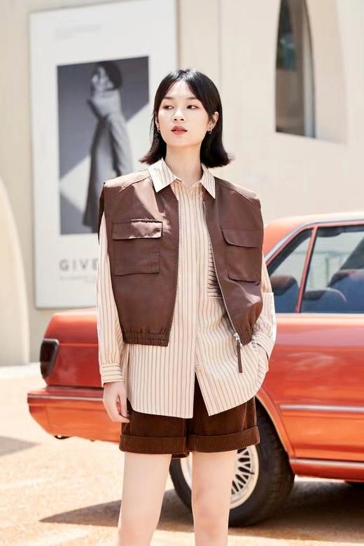 WHO KNOWS 帅气复古焦糖色马甲款夹克 17813 商品图1